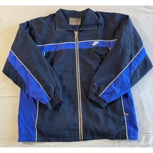 Nike ACG Jacket Men's Size XL Blue Full‎ Zip Pockets Swoosh On Back
